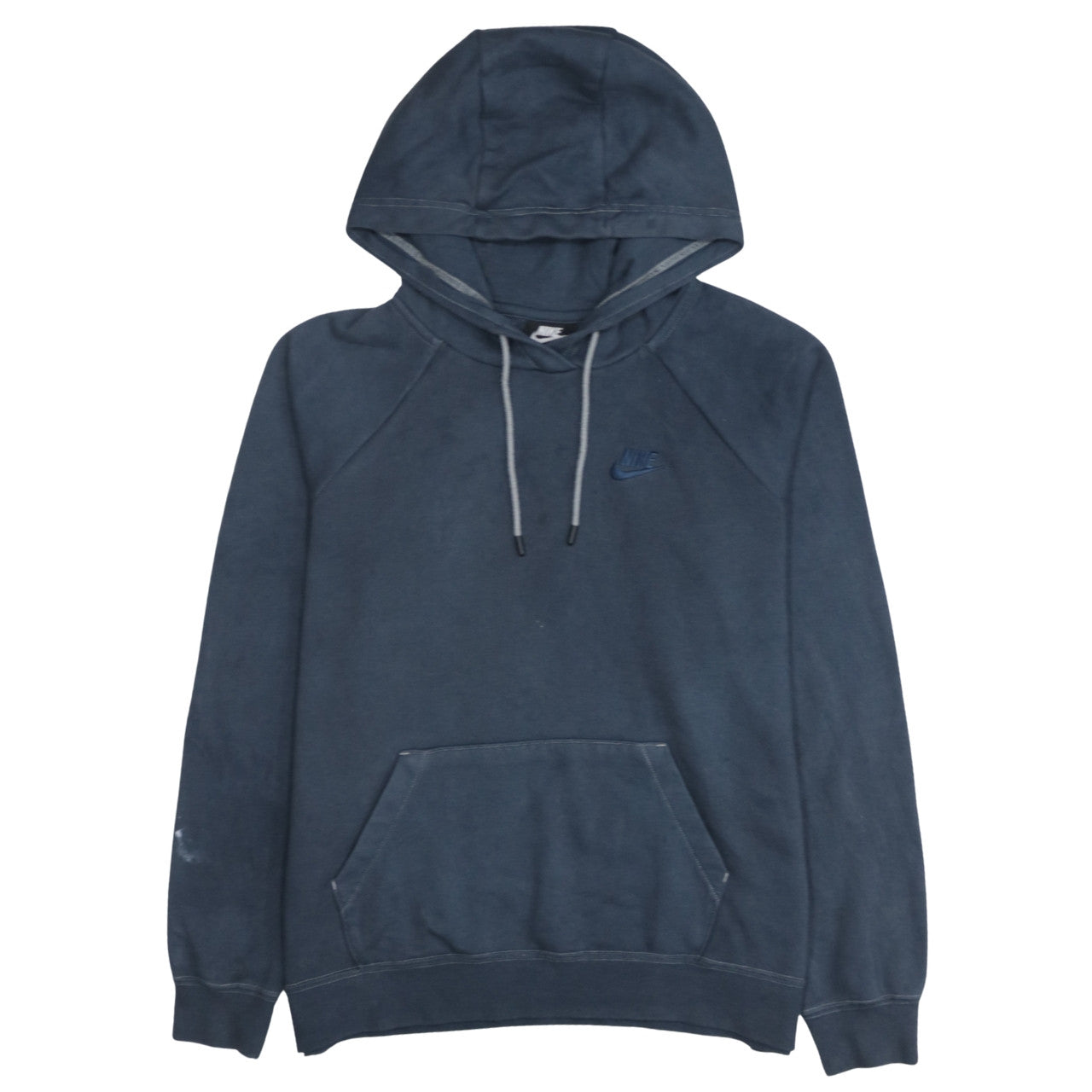 Nike Men’s Blue Pullover Hoodie Medium Fleece Embroidered Logo