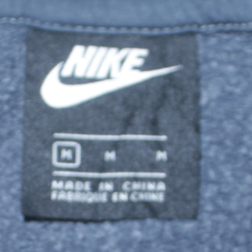 Nike Men’s Blue Pullover Hoodie Medium Fleece Embroidered Logo