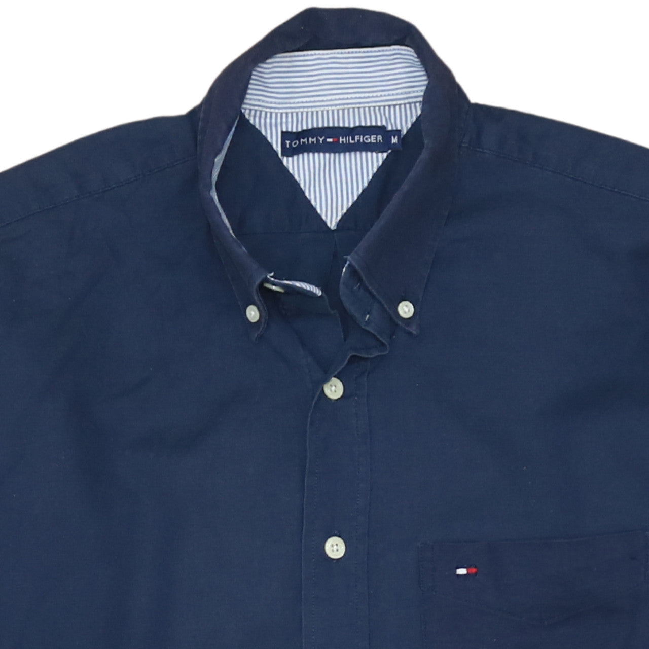 Tommy Hilfiger Men's Blue Long Sleeve Button-Down Cotton Shirt M