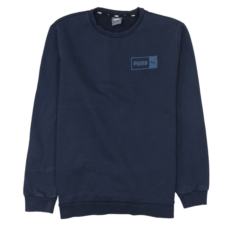 Puma Men Blue Regular Fit Crew Neck Pullover Sweatshirt L