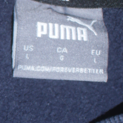 Puma Men Blue Regular Fit Crew Neck Pullover Sweatshirt L