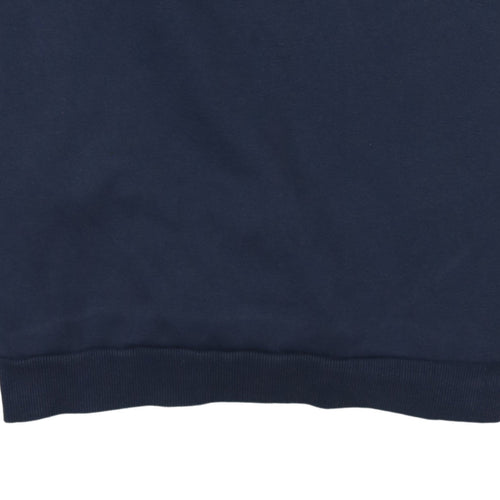 Puma Men Blue Regular Fit Crew Neck Pullover Sweatshirt L