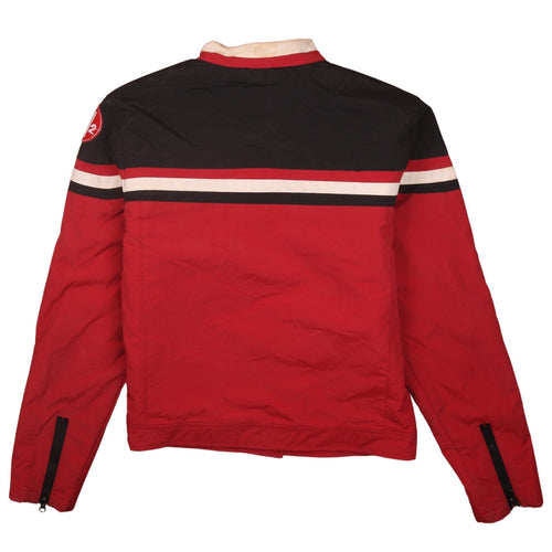 VD Fashion Womens Red Black Racing Motorcycle Jacket M