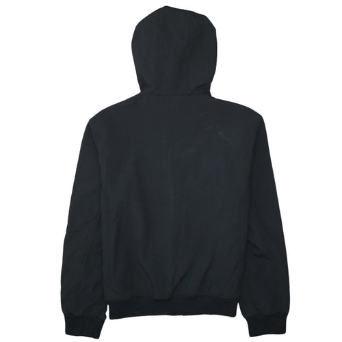 Reebok Boys Black Full Zip Hoodie 14-16 Years Sports Logo Hooded Top