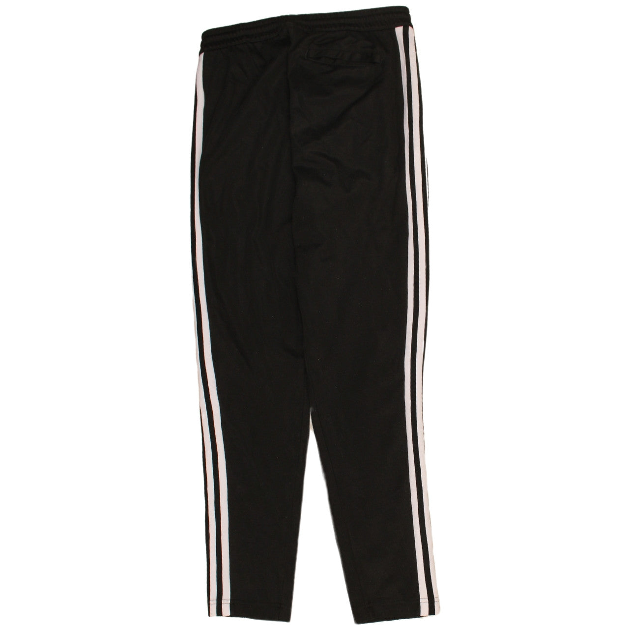 Adidas Men's Black Track Pants S Tapered Fit Zip Pockets Side Stripe