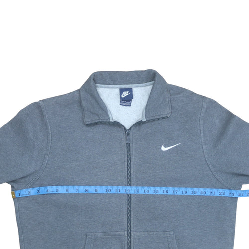 Nike Men's Grey Full Zip Track Jacket Size L Cotton Blend