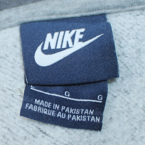 Nike Men's Grey Full Zip Track Jacket Size L Cotton Blend
