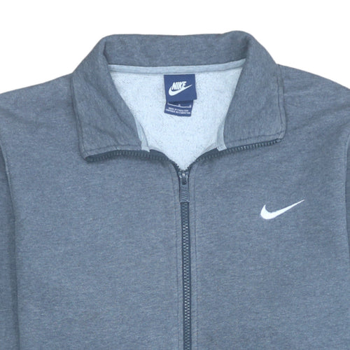 Nike Men's Grey Full Zip Track Jacket Size L Cotton Blend