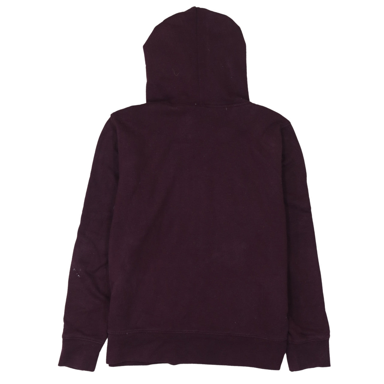 GAP Women Burgundy Full Zip Hoodie Size L Cotton Blend Sherpa Lined