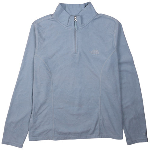 The North Face Women Blue Fleece 1/2 Zip Pullover Sweatshirt L