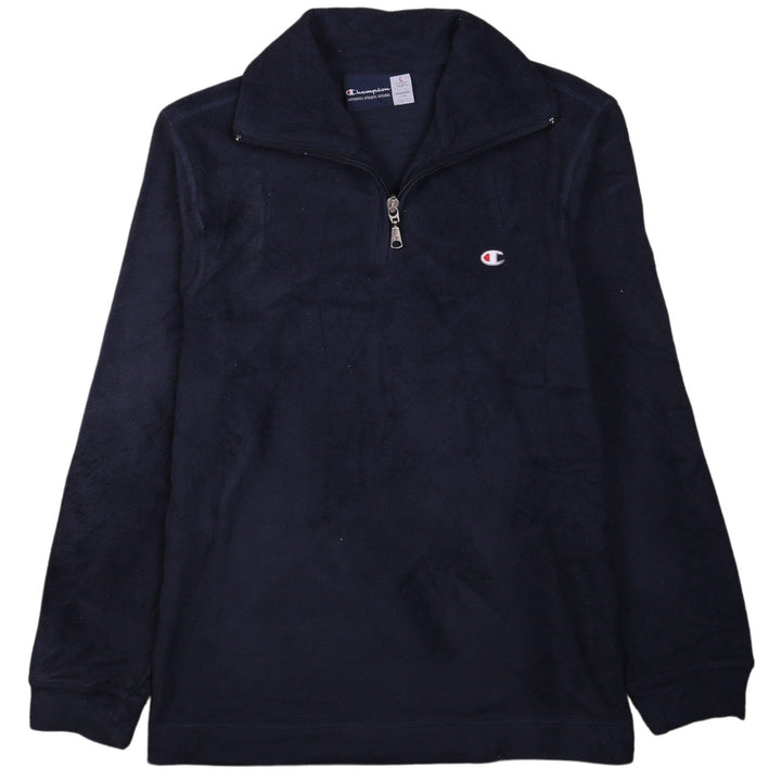 Champion Boys Black Fleece 1/4 Zip Sweatshirt Size 11-12 Years