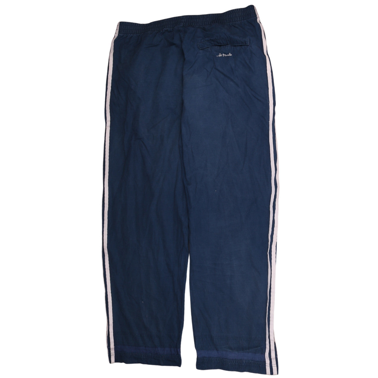 Adidas Men's Blue 36 Jogger Trousers with Side Stripes