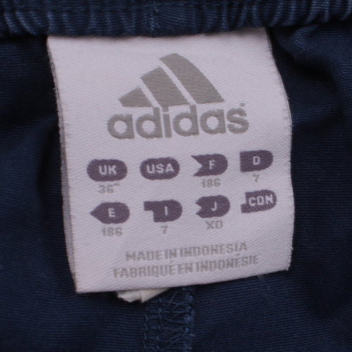 Adidas Men's Blue 36 Jogger Trousers with Side Stripes