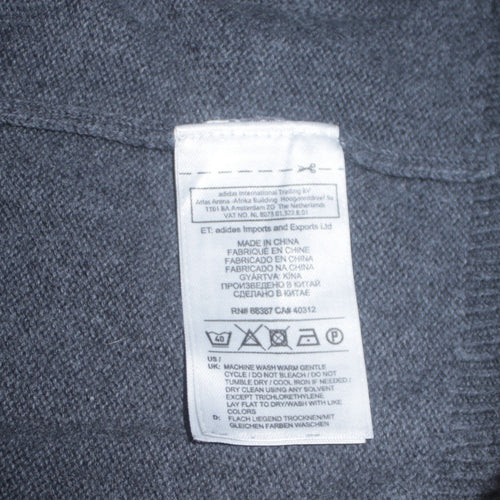 Adidas Womens Grey Hooded Pullover Jumper Size L
