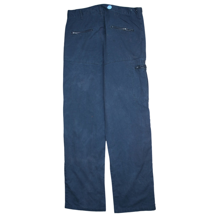 Dickies Men's Blue Cargo Workwear Trousers Size L 34W Regular Fit