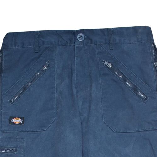 Dickies Men's Blue Cargo Workwear Trousers Size L 34W Regular Fit