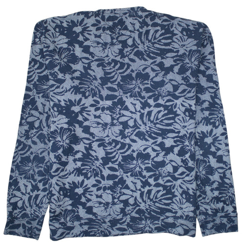 Tommy Hilfiger Women's Blue Floral Crew Neck Pullover Sweatshirt XXL