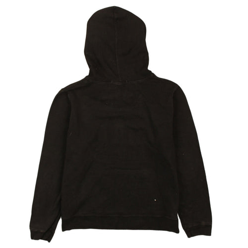 GAP Girls Black Pullover Hoodie Large Stretch Cotton Logo Sweatshirt