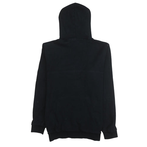 Adidas Mens Black Pullover Hoodie Medium Logo Fleece Sweatshirt