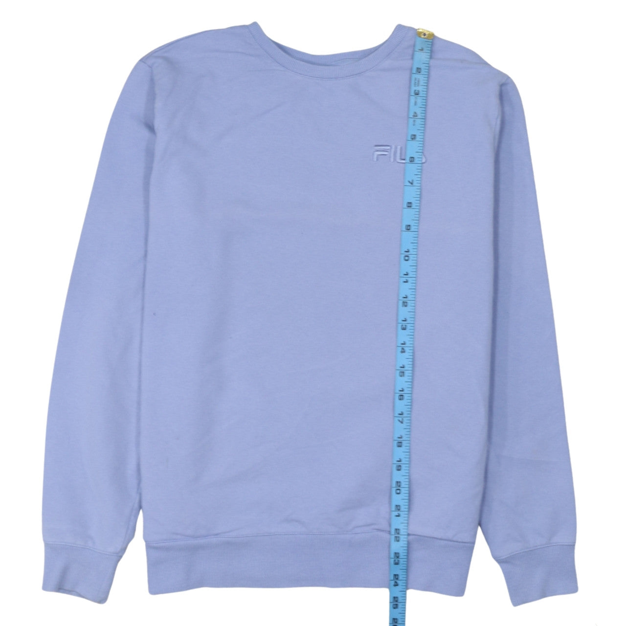 Fila Women's Blue Crew Neck Pullover Sweatshirt Size M Cotton Blend