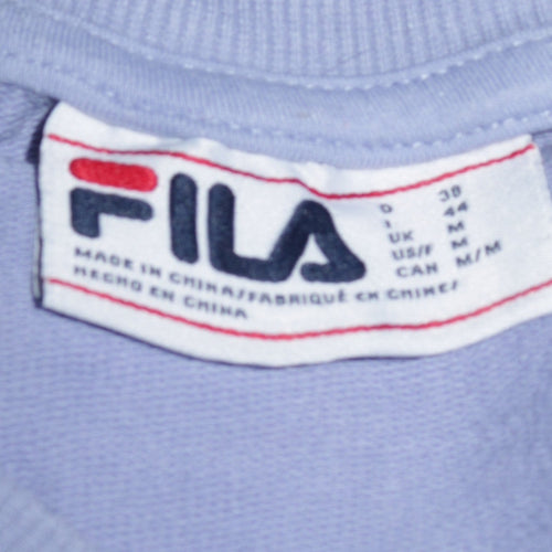 Fila Women's Blue Crew Neck Pullover Sweatshirt Size M Cotton Blend