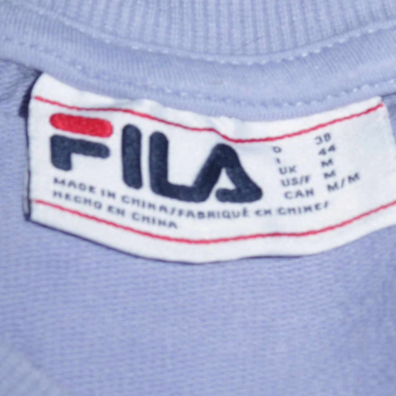 Fila Women's Blue Crew Neck Pullover Sweatshirt Size M Cotton Blend