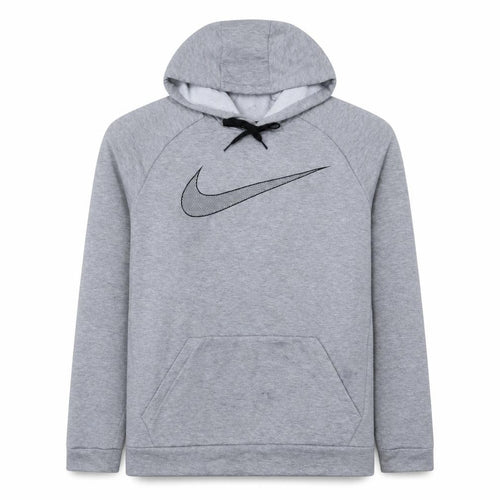 Nike Men's Grey Dri-Fit Pullover Hoodie Size L Sports Sweatshirt