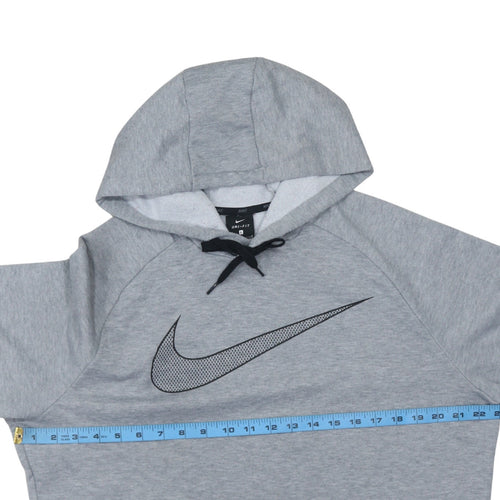 Nike Men's Grey Dri-Fit Pullover Hoodie Size L Sports Sweatshirt