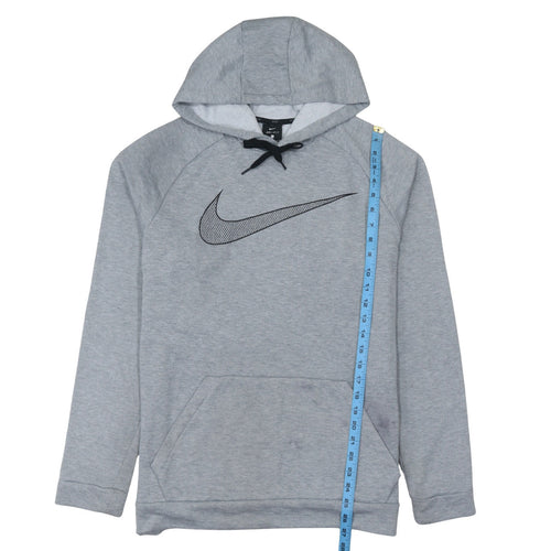 Nike Men's Grey Dri-Fit Pullover Hoodie Size L Sports Sweatshirt