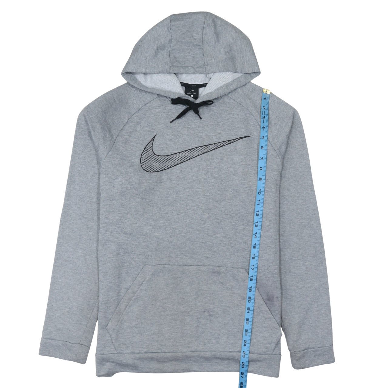 Nike Men's Grey Dri-Fit Pullover Hoodie Size L Sports Sweatshirt
