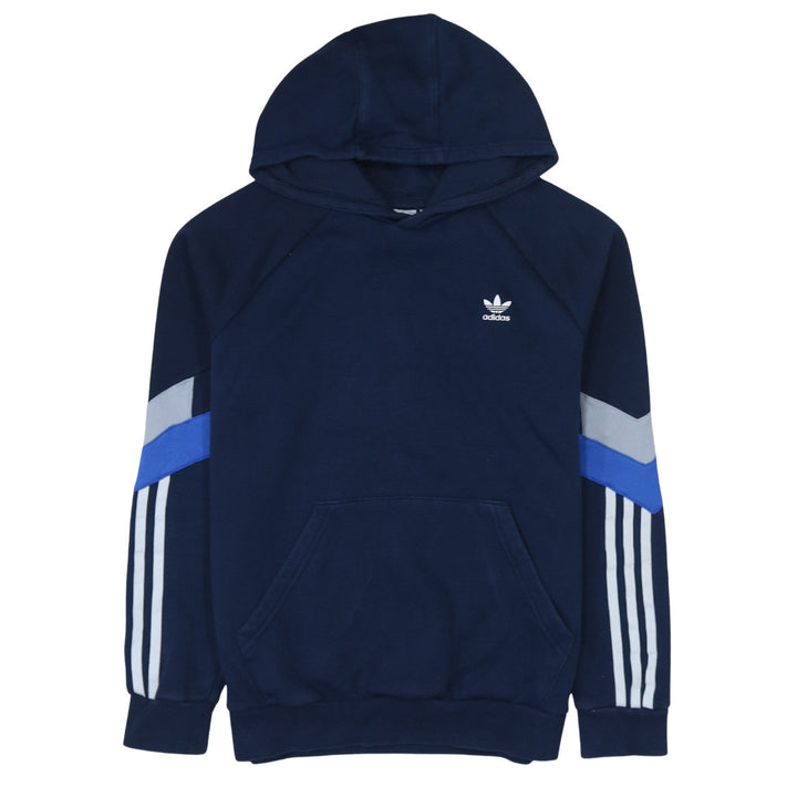 Adidas Boys Blue Pullover Hoodie 14-15 Years Regular Fit Fleece Sweatshirt