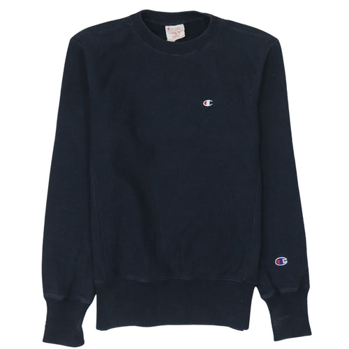Champion Men's Blue Small Reverse Weave Crew Neck Sweatshirt
