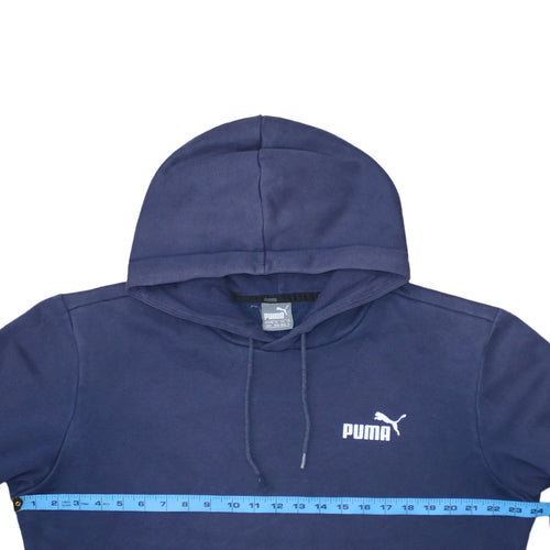 Puma Mens Navy Blue Pullover Hoodie Medium Cotton Blend