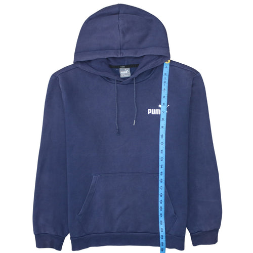 Puma Mens Navy Blue Pullover Hoodie Medium Cotton Blend