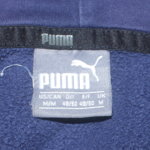 Puma Mens Navy Blue Pullover Hoodie Medium Cotton Blend