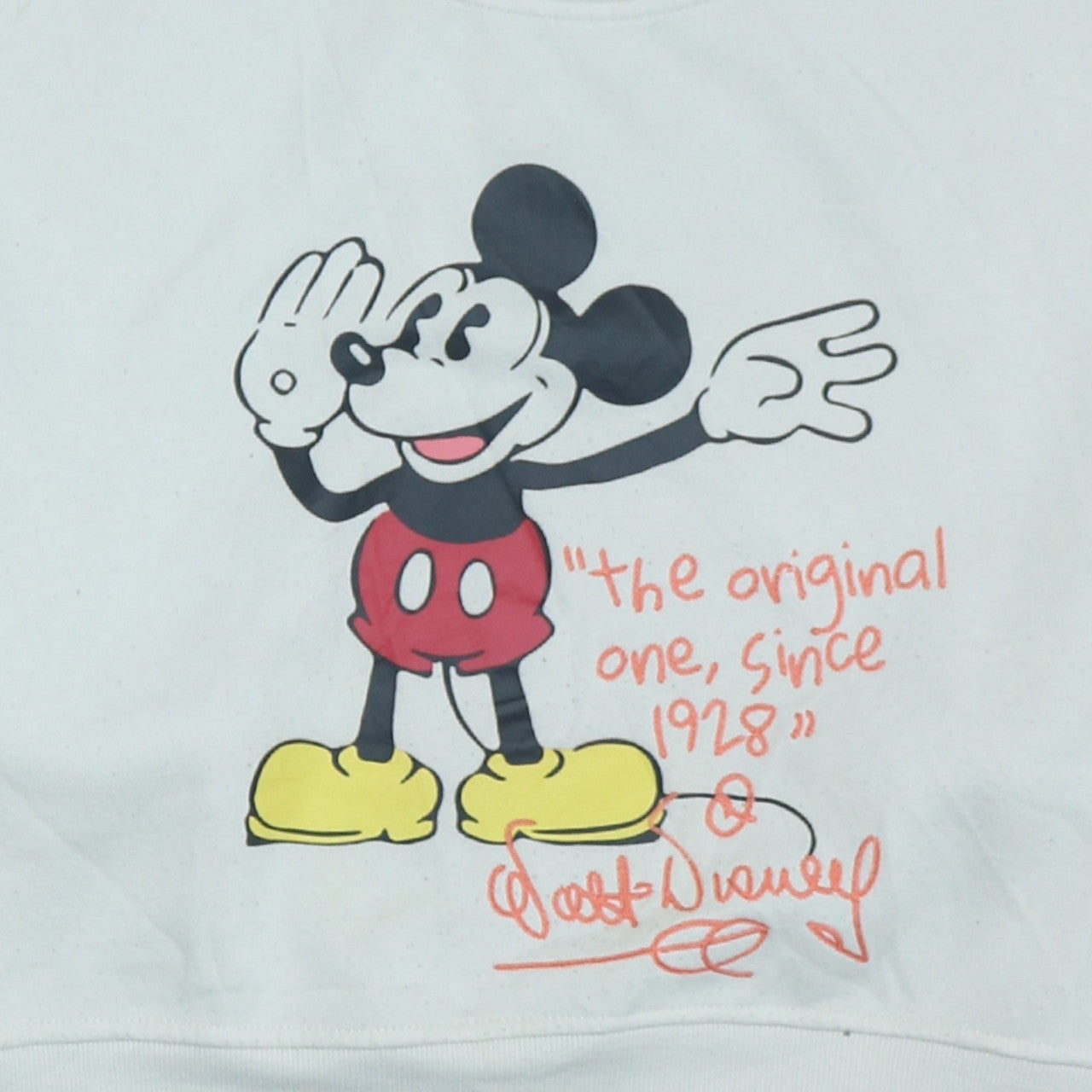Primark Disney Women Ivory Cropped Fleece Sweatshirt S