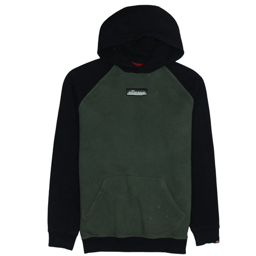 Ellesse Men’s Green Black Pullover Hoodie Size M Fleece Sportswear