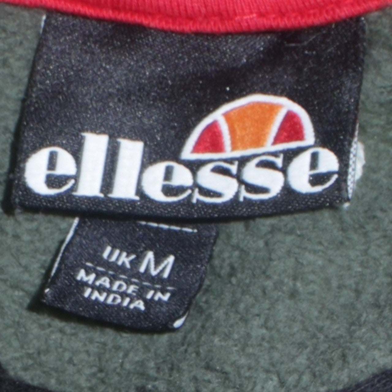 Ellesse Men’s Green Black Pullover Hoodie Size M Fleece Sportswear