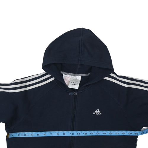 Adidas Men's Blue Full Zip Hoodie L Hooded Sportswear