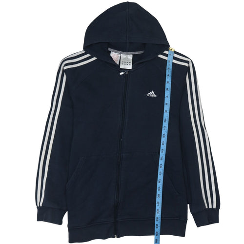 Adidas Men's Blue Full Zip Hoodie L Hooded Sportswear