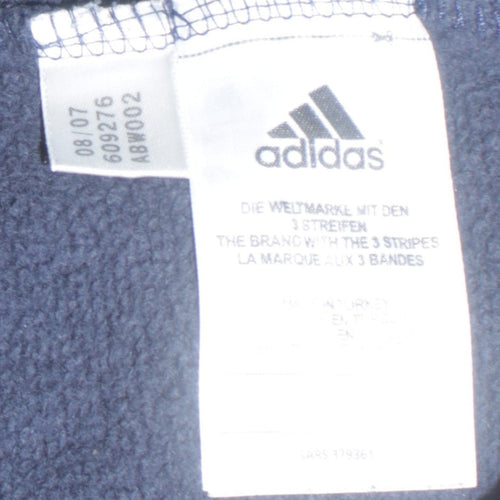 Adidas Men's Blue Full Zip Hoodie L Hooded Sportswear