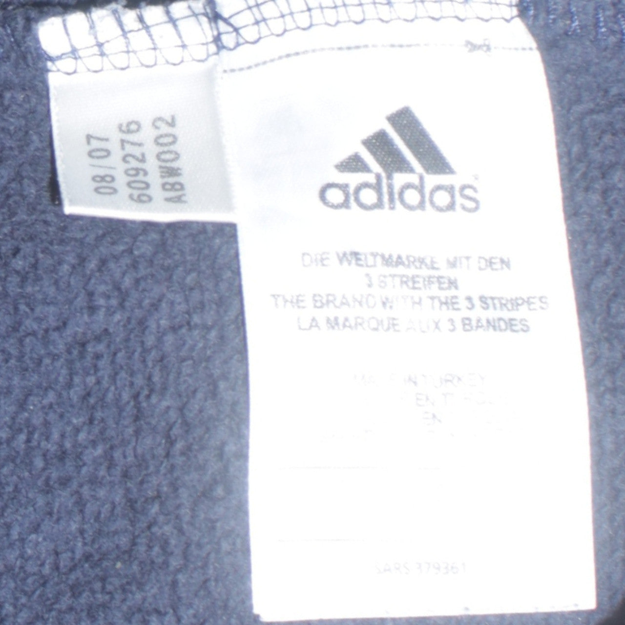 Adidas Men's Blue Full Zip Hoodie L Hooded Sportswear