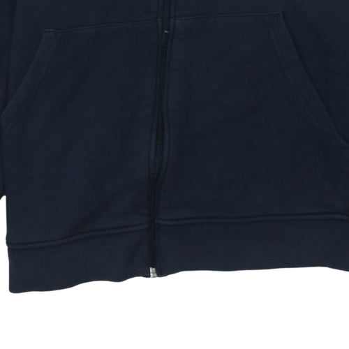 Adidas Men's Blue Full Zip Hoodie L Hooded Sportswear