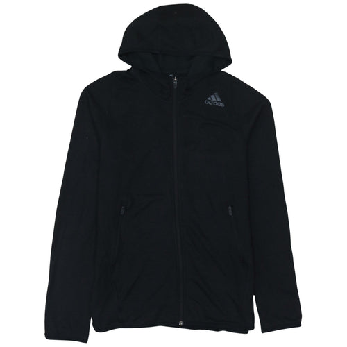 Adidas Men's Black Full Zip Hoodie Size M Lightweight Fleece