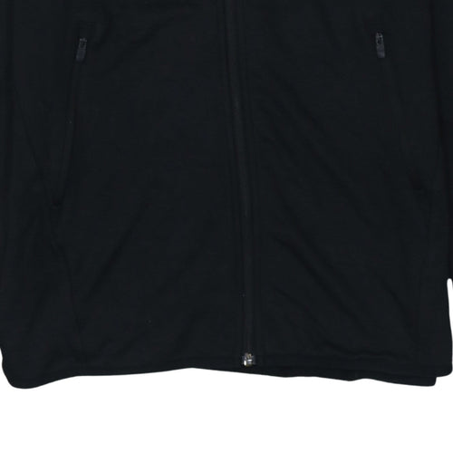 Adidas Men's Black Full Zip Hoodie Size M Lightweight Fleece