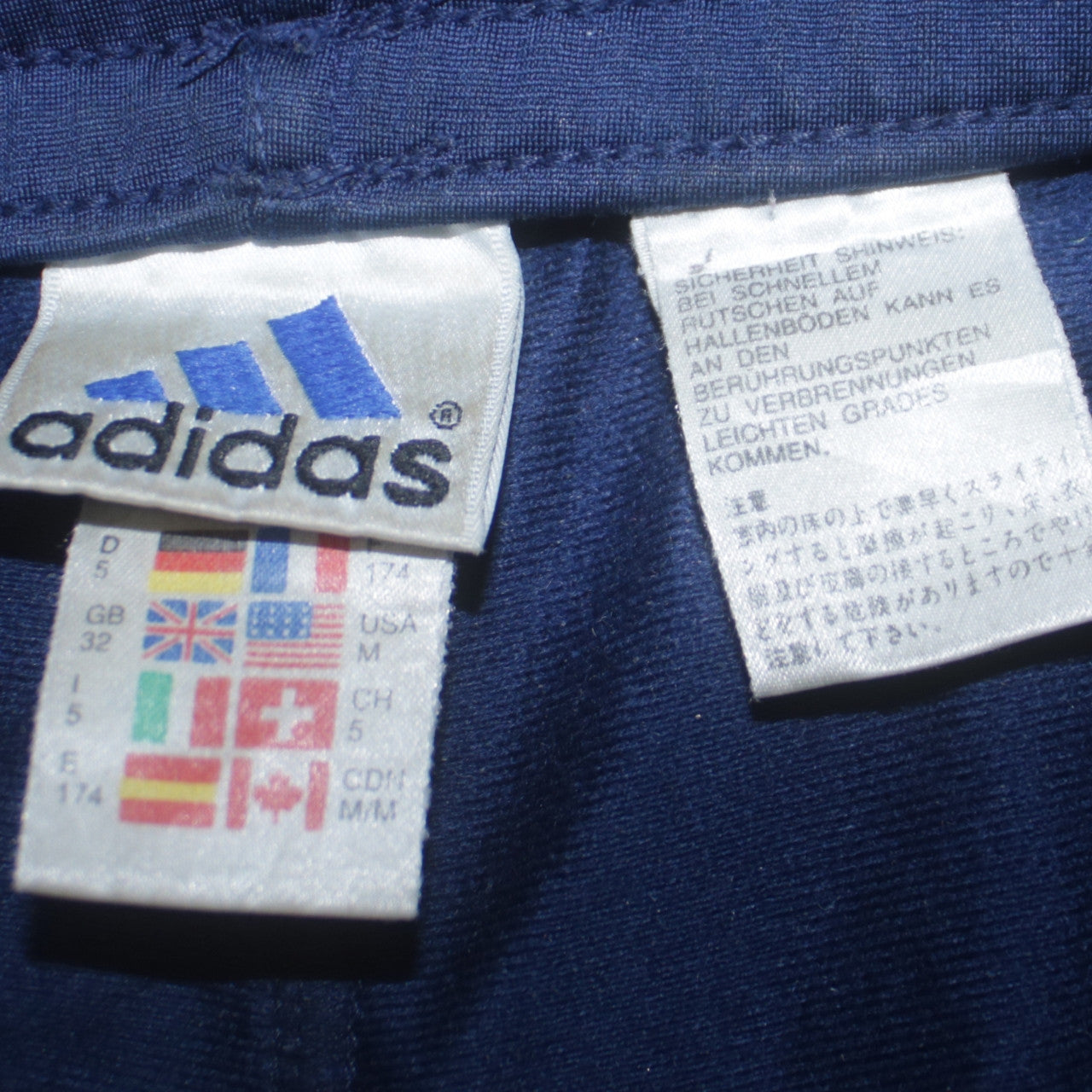 Adidas Men's Blue Track Pants Size M Regular Fit Activewear