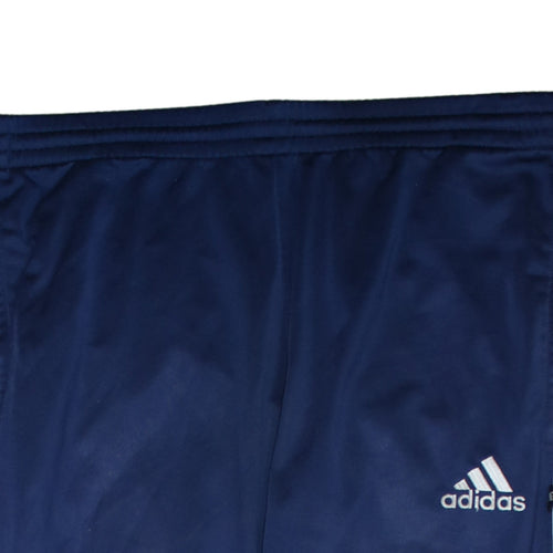 Adidas Men's Blue Track Pants Size M Regular Fit Activewear