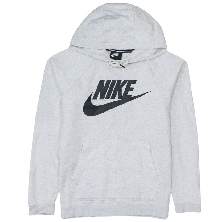 Nike Women's Grey Pullover Hoodie Small Logo Sweatshirt Classic Fit