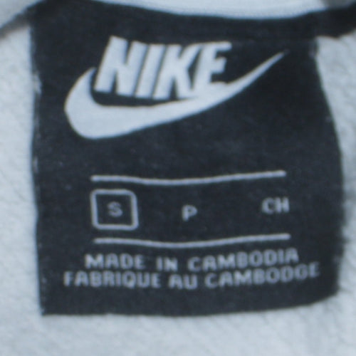 Nike Women's Grey Pullover Hoodie Small Logo Sweatshirt Classic Fit