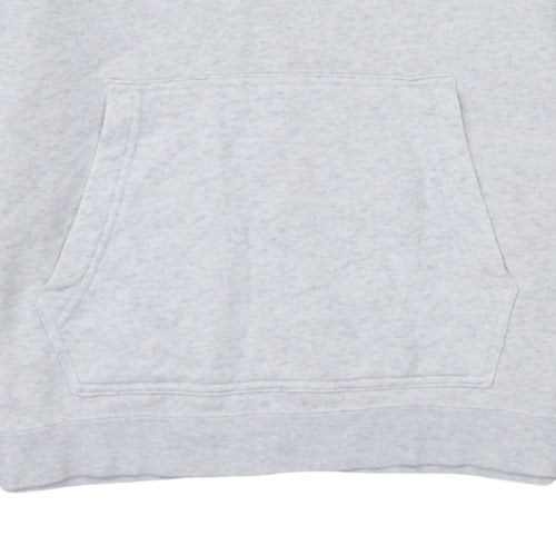 Nike Women's Grey Pullover Hoodie Small Logo Sweatshirt Classic Fit